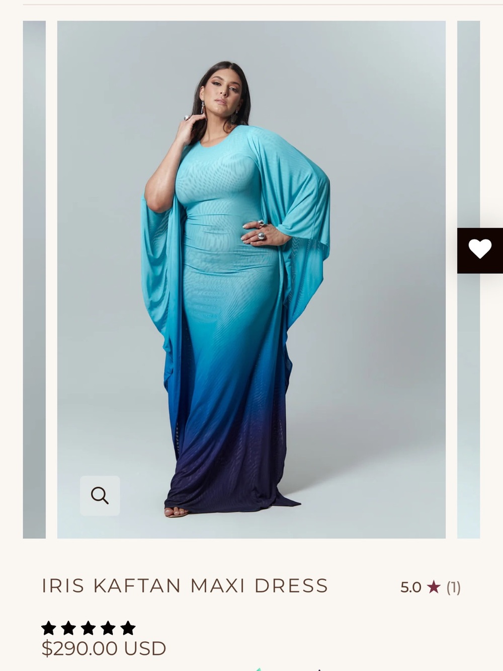 Ombre Blue Ofuure Iris Kaftan Maxi Dress